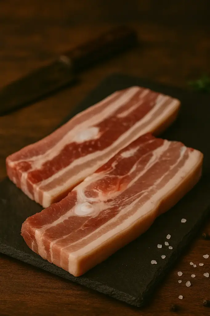 Poitrine tranchée de porc