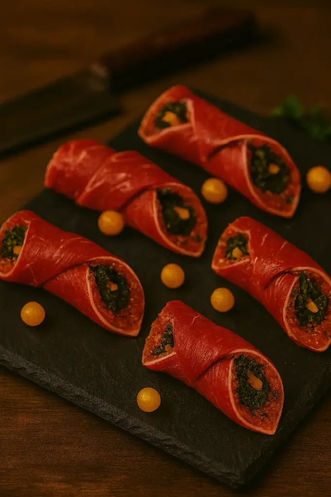 Roulé de boeuf farci